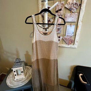 Beige Crochet Dress By Tommy Bahama Medium